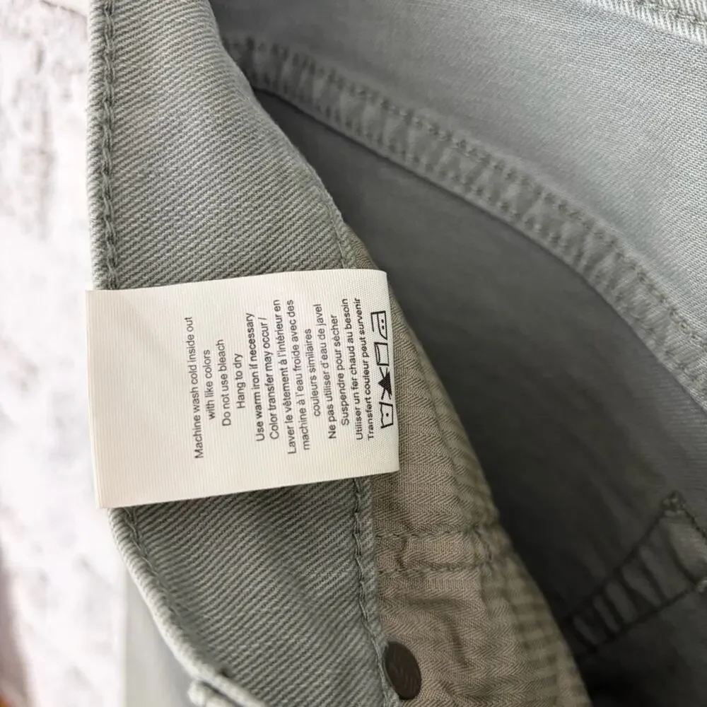 Rag & Bone Fit 2 Aero Stretch Slim Fit Jeans Dark Mint Sage Green Grey 31W
